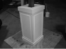 Installation of Poly-Classic Craftsman column
