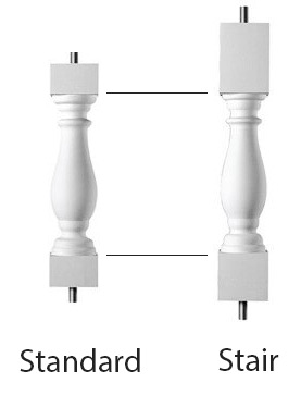 Royal Corinthian standard baluster comparied to stair baluster.