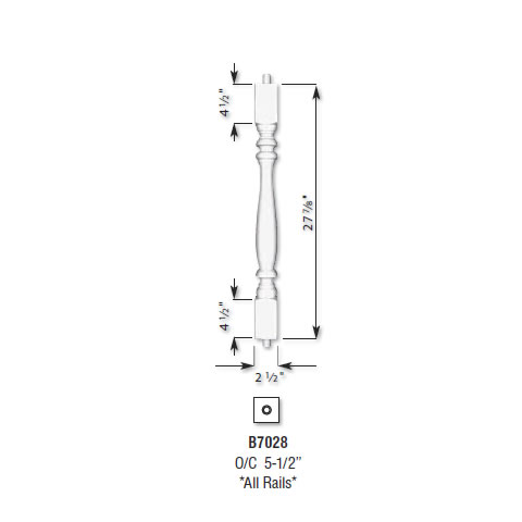 Architectural Augmentations Polyurethane Baluster Prices B7028