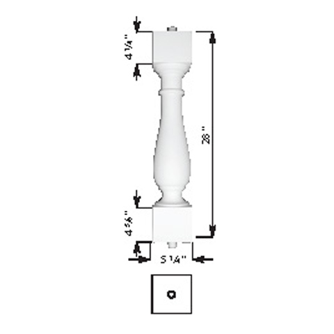 Architectural Augmentations Polyurethane Baluster Prices B7022-1S