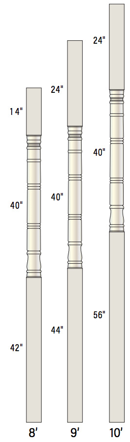 Details for pine porch posts.