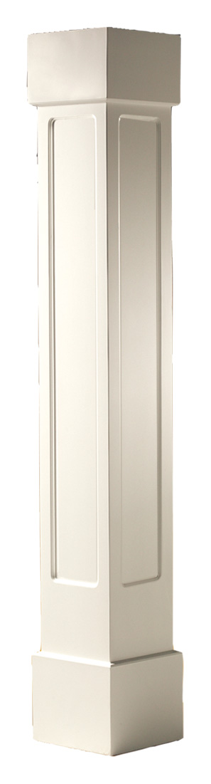 Photo of PVC Square Non-Tapered Craftsmman Recessed Panel Column